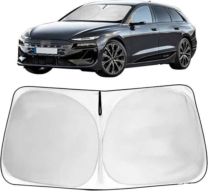 Windshield Sun Shade Car Sunshade Accessories for Audi A6 2019-2026 | HOHUIGO Front Window Sunshade Screen Sun Visor Fit Audi A6 Foldable Sun shield Cover UV Protector Keep Your Car Cool by HOHUIGO