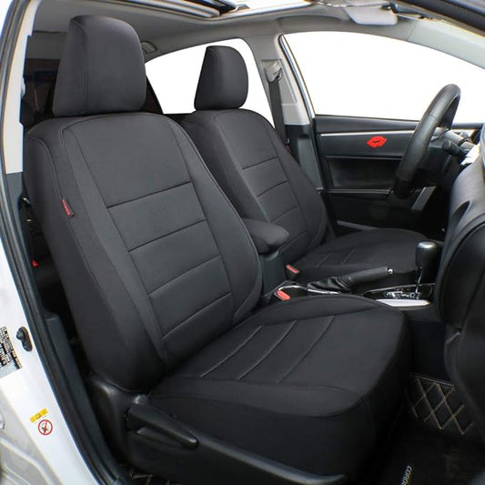 EKR Car Seat Covers for Subaru Forester 2009-2013,Leatherette Full Set | Custom Fit for Subaru Forester 2009-2013(Rear W/NO Cup Holder),Glove-Like Fit,Airbag Compatible,Easy Clean,Neoprene(Black) by EKR
