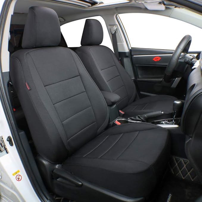 EKR Car Seat Covers for Subaru XV Crosstrek 2013-2017,Neoprene Full Set | Custom Fit for Subaru Crosstrek 2013-2017(Rear W/ NO Armrest),Factory-Like Fit,360°Protection,Neoprene (Black) by EKR