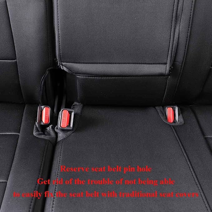 EKR Car Seat Covers for Honda HRV 2023-2027,Neoprene Full Set | Custom Fit for Honda HRV EX-L 2023-2027 Glove-Like Fit,Airbag Compatible,Easy Clean,Neoprene(Black) - Image 4