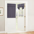RYB HOME Blackout Door Window Curtains for Kitchen Back/Front Frchen Door | Self Adhesive, Privacy Glass Window Curtain, Half curtains for Windows, Renter Friendly, W26 x L40, Grayish Purple, 1 Panel by RYBHOME