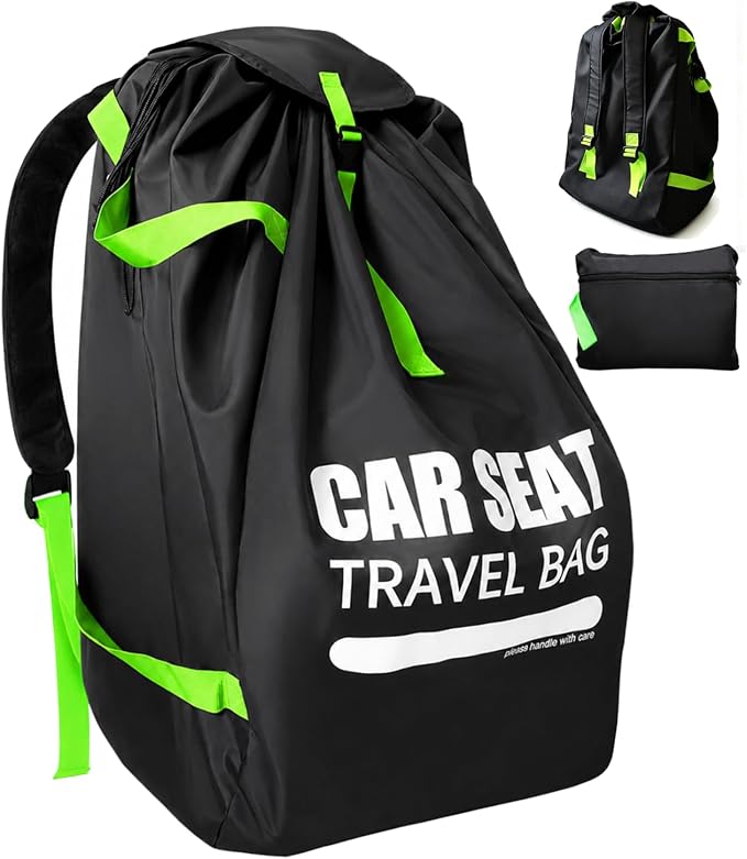 Car Seat Travel Bag for Airplane, Padded Strap Car Seat Bags for Air Travel | Thickened Large Car Seat Bags for Air Travel with Comfort Padded Straps,Carseat Storage Backpack Airport,Carseat Cover Travel by Imbsinvncy