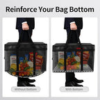Bodaon 2PK Insulated Grocery Bags with Reinforced Baseboard, X-Large, Black | Reusable, Heavy Duty, Cooler Tote for Stability & No Sag, Thermal Bag for Hot Cold Food, Delivery, Shopping, Travel, Camping - Image 4