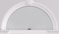 Myshade Arch Window Shades Half Circle Blackout Cellular Shades Cordless No Drill Blinds for Windows Half Moon Honeycomb Fabric No Tools Room Darkening Shades Easy Install (1PCS White 96" W X 48" H) by MYSHADE