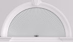 Myshade Arch Window Shades Half Circle Blackout Cellular Shades Cordless No Drill Blinds for Windows Half Moon Honeycomb Fabric No Tools Room Darkening Shades Easy Install (1PCS White 96" W X 48" H) by MYSHADE