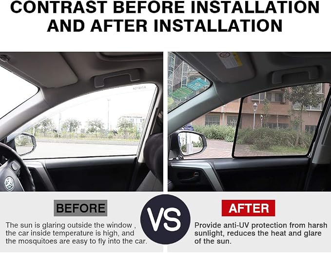 Powerty Window Sun Shade for 2013-2018 Toyota RAV4 Accessories -Upgrade Double Layer Rear Windshield Shade 6 Pack Light Block Car Privacy Cutains Shades for Baby, Camping, Napping, Sleeping - Image 3