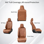 Huidasource Custom Fit RAV4 (Gas Only) Front Seat Covers, Brown Waterproof Faux Leather Full-Coverage for 2019-2024 Toyota RAV4 LE/XLE & XLE Premium/Limited (Does Not Fit Adventure and TRD Off-Road) - Image 7