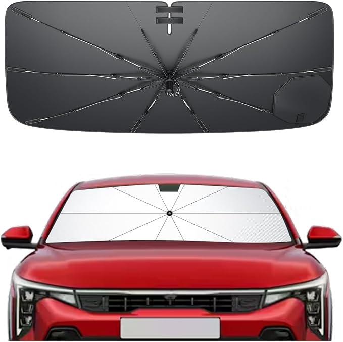 SXCY for 2025 2026 Kia K4 Windshield Umbrella Sunshade [Easier Foldable] for 2025 2026 Kia K4 Accessories 2026 K4 Sunshade Umbrella for 2026 K4 Windshield Sun Shade Umbrella by SXCY