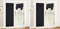 RYB HOME Blackout French Door Curtain, No Drill, W26 x L69, Black, 1 Panel (Pack of 2) by RYBHOME