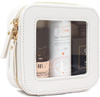 Clear Makeup Bag Small, Mini Travel Cosmetic Case Transparent TSA Approved Toiletry Bag with Zipper Portable Make Up Pouch for Purse Traveling Car Essentials Organizer for Women Men by FFpaw