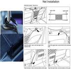 3-Layer Car Mesh Organizer, Dog and Kid Pet Barrier, Seat Back Net Bag Holder, Storage Organizer, Cargo Tissue Handbag Purse Holder, Driver Storage Netting Pouch - Image 5