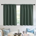 RYB HOME Short Blackout Curtains for Small Window Kitchen Bathroom Cafe RV | Sunmmer Heat Light Blocking, Privacy, Energy Saving, For Sunroom Laundry Room Stair Window, W52 x L36, Dark Green, 2 Panels by RYBHOME