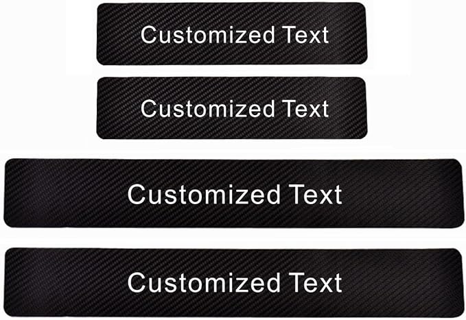 4 Pcs Car Door Sill Protector for Mitsubishi Outlander | Customized Text, Decoration Car Door Sill, Paint Protection, Anti-Scratch Decals, Covering scratches, Thickened Material - Image 3
