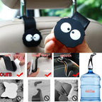 Car Hooks for Purses and Bags Cute Soot Sprite, 2 Pack Black | 360° Rotation, 44LBS Heavy Duty, Universal Car Hooks for Headrest, Cute Car Accessories - Image 5