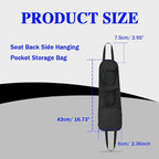 2PCS Car Seat Storage Hanging Bag, Multi-Pocket Seat Side Organizer, Front Seat Hanging Bags with Mesh Net Pockets, Universal Car Accessories for Most Vehicles to Hold Mobile Phone Wallet Glasses - Image 2