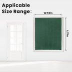 Blackout Curtains for Bedroom Stick On Curtains Window Shades Pull Down Blackout Window Cover No Drillng Self Adhesive Curtains No Rod Small Curtain, 59" W X 71" L, Dark Green, 1 Panel - Image 7