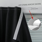 Adhesive Blackout Curtains- Self Stick Shades Window Blinds Curtains No Rod Needed Easy to Hang Curtains, Use for Bedroom, Living Room, Dining Room, Kitchen, Home Office, 47"W X 59"L, Black, 1 Panel - Image 8