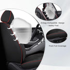Fit for Toyota Crown Seat Covers 2023-2026,Premium Leather, 360° Full Protection, Thick Padding & Memory Foam, Waterproof & Stain-Resistant Car Seat Cover Full Set (5 Seat,Black&Red) - Image 2