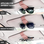 2Pcs Sunglass Holder for Car, Magnetic Leather Eyeglass Hanger Clip for Car Sun Visor, Sunglasses Holder and Ticket Card Clip for Car Visor Accessories (Pink) - Image 4