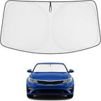 Proadsy Custom Fit 2016-2020 Kia Optima Windshield Sun Shade, Blocks Heat | 240T Heat Shield, Drops Temp 54°F, Blocks 99% UV, Prevents Dashboard Cracking, Summer Parking & Beach Trips, Easy Twist-Fold by Proadsy