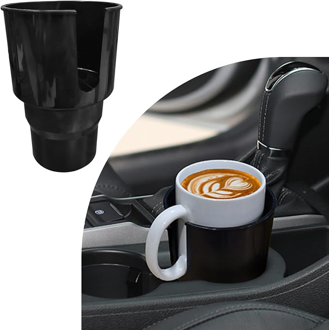 Dickno Cup Holder Expander for Car, 4 Inch Car Cup Holder Expander Adapter, Detachable Expander Car Coffee Mug Adapter Organizer, Car Cup Holder for 32-50 oz Bottles & Cups by Dickno