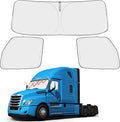 Proadsy Custom Fit 2018-2026 Freightliner Cascadia Windshield Sun Shade | 240T Heat Shield, Drops Temp 54°F, Blocks 99% UV, Prevents Dashboard Cracking, Summer Parking & Beach Trips, Easy Twist-Fold by Proadsy