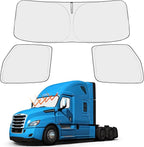 Proadsy Custom Fit 2018-2026 Freightliner Cascadia Windshield Sun Shade | 240T Heat Shield, Drops Temp 54°F, Blocks 99% UV, Prevents Dashboard Cracking, Summer Parking & Beach Trips, Easy Twist-Fold by Proadsy