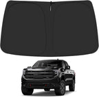 Windshield Sun Shade for GMC Sierra 1500 2500 3500 Accessories 2019 2020 2021 2022 2023 2024, Foldable Window Sunshade Sun Visor Protector, Front Windshield Sunshade Sun Shield by ULROLIT