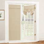 RYB HOME French Door Curtain 80 inch Long, Blackout Blinds for Patio Door | Thermal Insulated, Self Adhesive, Privacy, For Bedroom Kitchen Front Entry Front Back Door Glass Window, W30 x L80, 1 Panel by RYBHOME
