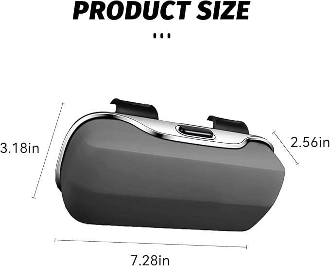 Sunglasses Holder for Car Sun Visor, Protective Automotive Eyeglasses Storage Case Hanger, Car Sunglass Holder Suitable for Truck and Sedan to Place Sunglass (Gray) - Image 2