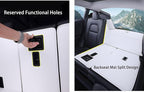 Compatible with 2026 Tesla Model Y 5 Seater Juniper Refresh Trunk Liner Red Nappa Leather (Back Seat Protector + Cargo Mat+Trunk Side Cover+Bamper Sill Protector) Dog Cover (Red) - Image 3