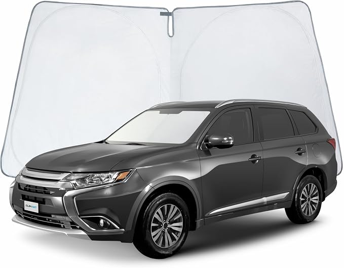 CLIM ART Windshield Sun Shade for Mitsubishi Outlander 2014-2021, Custom-Fit Foldable Car Sunshade, Vehicle Sun Protector, Front Auto Windshield Cover, Car Accessories - WS3021 by CLIMART