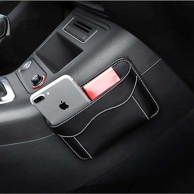 Moly Magnolia PU Leather Car Seat Side Pocket Organizer, Multicolor/Flag | holds phones pens and cards, console door or narrow-gap placement, fits most cars, SUVs, and trucks, car interior accessories - Image 5
