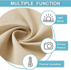 RYB HOME Extra Wide Curtains for Bedroom Living Dining Room 72 inches Long | Thermal Insulated,Privacy,Drapes for Large Window,Triple-weave Fabric,For Better Sleep,W62 x L72,Biscotti Beige,2 Panels - Image 2