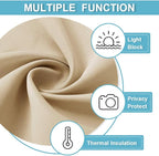 RYB HOME Half Curtain Tiers 36 inch Length, Rod Pocket | Short Blackout Curtains for Small Window,Thermal Insulated,Privacy ,Energy Efficient,W34 x L36,Biscotti Beige,2 Panels - Image 6