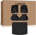 LASFIT Floor Mats for Honda CR-V 2023-2026 (Gasoline & Hybrid & e:FCEV) | All Weather Custom Fit Anti-Slip TPE Floor Liners 1st & 2nd Row & Cargo Liner (Upper Position), Full Set by LASFIT