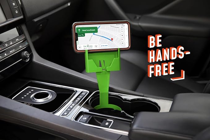 Cup Holder Phone Holder Mount for Car - Universal Adjustable Expander Cradle Hands-Free Driving - Compatible with All Smartphones Car Mount for iPhone Samsung Google Android Mobile Accessories Green - Image 7