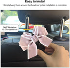2-Pack Car Seat Headrest Hooks, Handbag Hangers, Pinkish-white | Storage organizer for handbags, clothes, coats and grocery bags; practical interior accessory for most cars and SUVs - Image 4