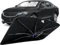 Windshield Sun Shade for Chevry Impala 2006-2020 with 360° Rotating Shaft | Custom Fit Umbrella Sunshade for UV Blocking, Interior Heat Protection, Easy Storage, UPF 50+ Cool Windshield Cover by Lonyaqui