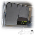 MELIPRON Driver Rear Window Cover Fit for Mercedes Sprinter 170"/170" ext | NCV3 & VS30 2007-2026, 2 Folding Ventilation Panels, Magnetic Insulated Blackout Privacy Shade for Campers & Van Lifers, Gray by MELIPRON