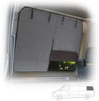 MELIPRON Driver Rear Window Cover Fit for Mercedes Sprinter 170"/170" ext | NCV3 & VS30 2007-2026, 2 Folding Ventilation Panels, Magnetic Insulated Blackout Privacy Shade for Campers & Van Lifers, Gray by MELIPRON
