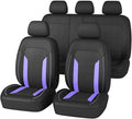 Bittwee Car Seat Covers Full Set, Breathable Automotive Front Seat Headrest Covers, Waterproof Comfortable Vehicle Seat Headrest Protection Accessories, Universal Fit (Purple) by Bittwee