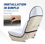 Waterproof Car Towel Seat Cover, Sweating Non Slip Car Seat Cover Protector for Gym Workout, Running, Swimming, Beach and Hiking, Machine Washable, Universal Fit for Front Seats (White) - Image 4
