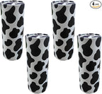 YoRise 4PCS Car Tissue Holder, Refillable Paper Napkin Holder, Portable Car Tissues Cylinder, Facial Tissue Box Travel Accessories, Tissues Boxes Container for Automotive Cup Holder (Cow) by Unknown