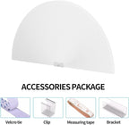 Myshade Arch Window Shades Half Circle Light Filtering Cellular Shades Cordless No Drill Blinds for Windows Half Moon Honeycomb Fabric No Tools Shades Easy Install (1PCS White 36" W X 18" H) - Image 5