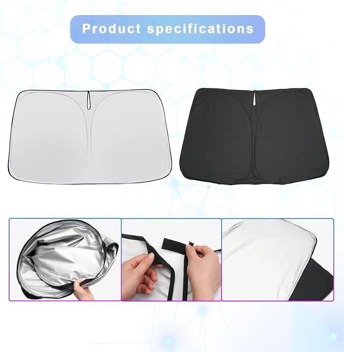 SXCY for 2022-2024 2025 2026 Toyota GR86 Windshield Sunshade for 2023-2025 2026 Toyota GR86 Premium Accessories 2013-2026 Subaru BRZ Sun Shade Foldable Sun Shield 2024 2025 2026 GR86 Sun Protector - Image 4