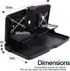 ZONETECH Multi-Functional Portable Foldable Car Backseat Tray Desk - Black Vehicle Table for Food, Meal, Snack, Laptop - Stay Organized When on The Go (1-Pack) - Image 3