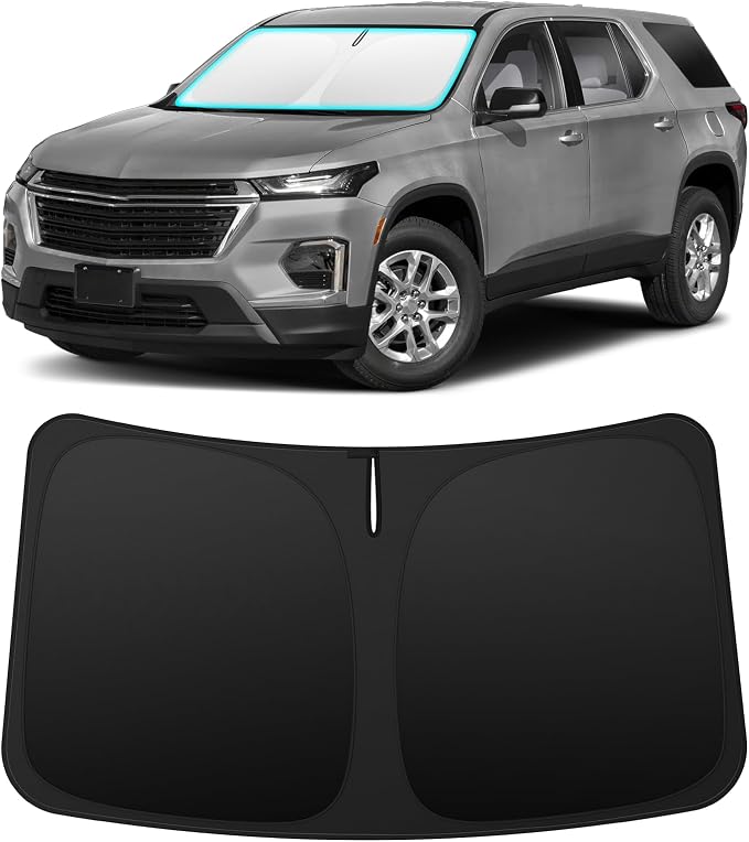 INSAUTO Custom Fit Windshield Sun Shade for Chevrolet Traverse 2018-2026 | Foldable Front Window Sunshade Car Accessories, UV & Heat Reflector, Keeps Interior Cool, Includes Storage Bag by INSAUTO