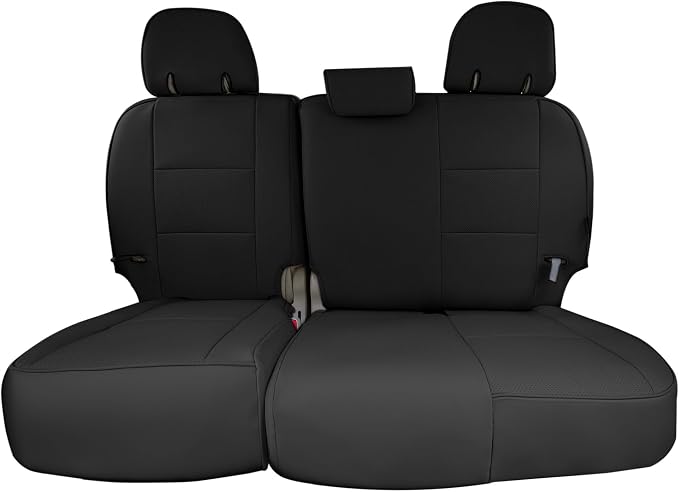 FH Group Custom Fit Car Seat Covers Specifically Made for 2011-2020 Toyota Sienna 7 Passenger, Car Seat Cover 3rd Row, Automotive Seat Covers in Black Faux Leather, Waterproof and Washable Seat Covers by FHGroup