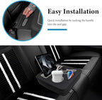 Car Back Seat Organizer, Leather Automotive Rear Seat Couch Cup Holder Expander Tray, Vehicle Cup Holder Tray Holds Snacks Remotes Phones for Truck RV Boat Couch Pillow Bed - Image 6